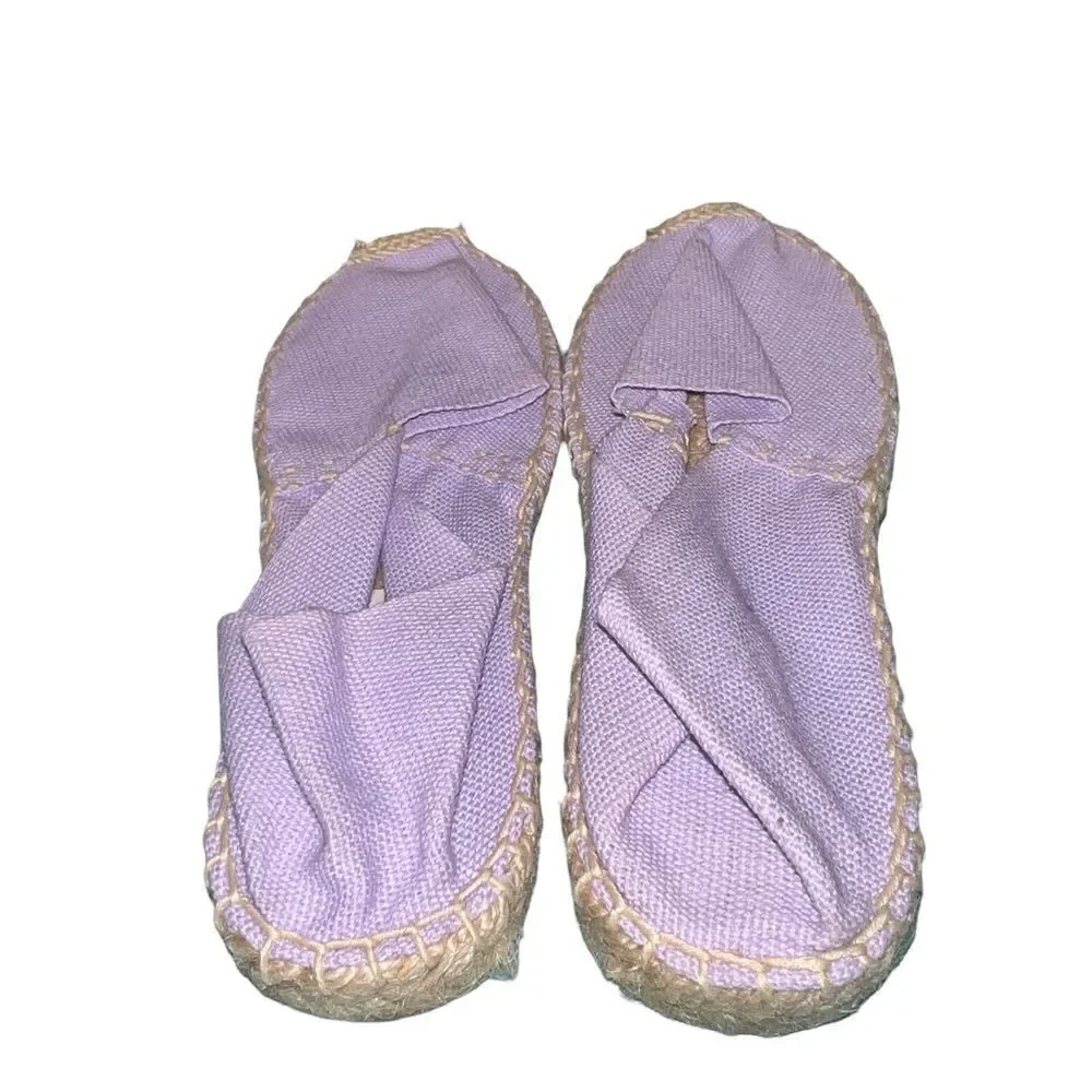 Cosido A Mano lavender and tan espadrilles flats women’s‎ size 5 US / EU size 35